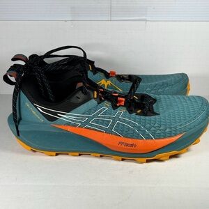 Asics gel trabuco 13 Men's trail running shoes - Teal and Orange size 11